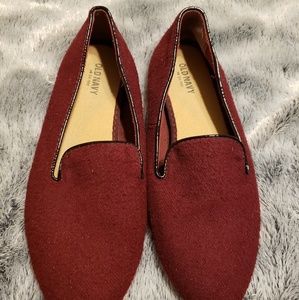 Maroon slip on shoes